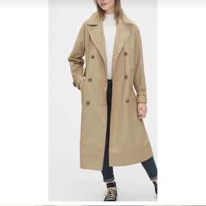 Gap Long Trench Coat XS EUC